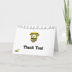 Carte Merci mignon de baby shower d'abeille de bébé de