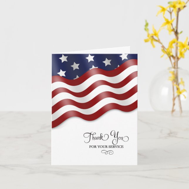 Carte Merci militaire pour votre service (Fleur jaune)