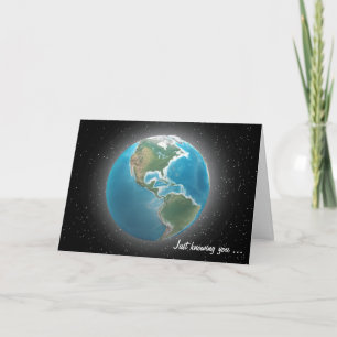 Carte Merci Monde Et Étoiles