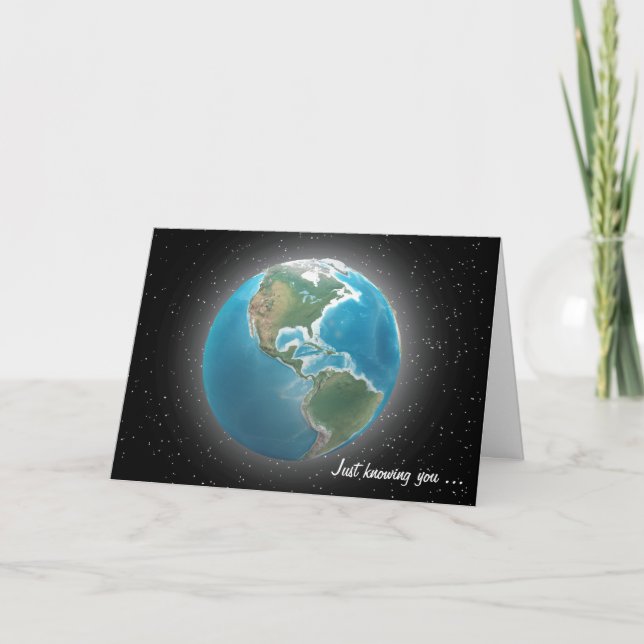 Carte Merci Monde Et Étoiles (Devant)