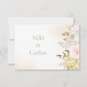 Carte Merci/Note personnalisée en corail souple