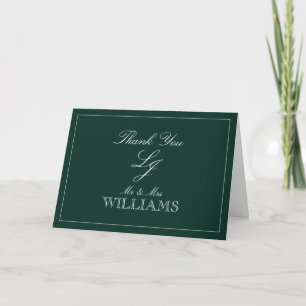 Carte Merci photo classique Emerald Green Monogram
