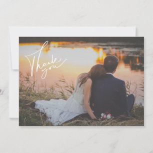 Carte Merci photo moderne simple Mariage