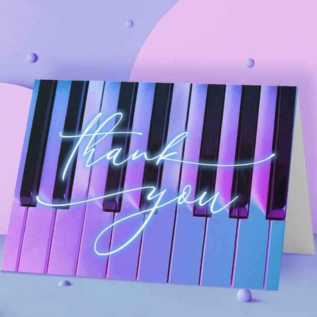 Carte merci piano neon (Créateur téléchargé)