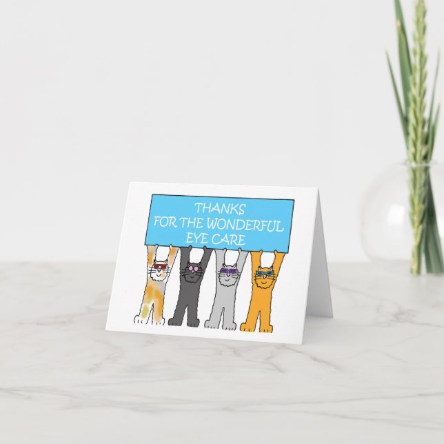 Carte Merci pour de merveilleux soins oculaires (Devant)