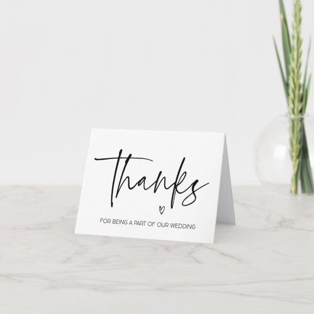 Carte Merci pour être une partie de notre Merci de (Devant)