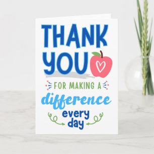 Carte Merci pour faire une différence chaque jour