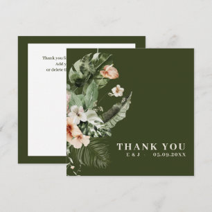 Carte "Merci" pour hibiscus boho tropical