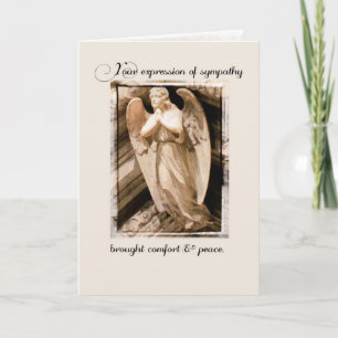 Carte Merci Pour La Sympathie Expression Angel Religieux