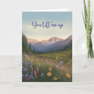 Carte Merci pour l'amitié Lift Me Up Mountains