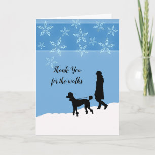 Carte Merci pour les promenades Chien Walker
