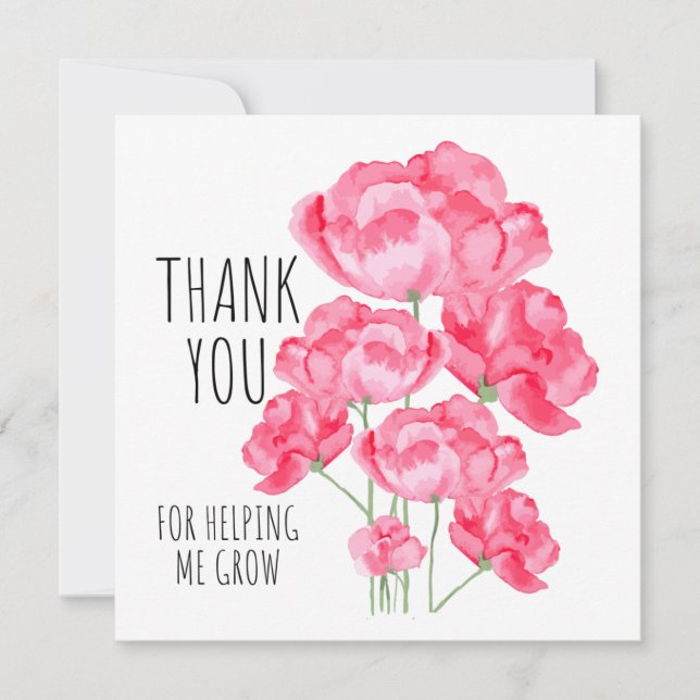 Carte Merci pour m'aider à grandir (Devant)