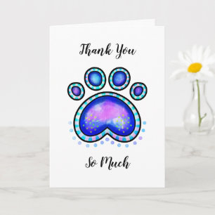 Carte Merci pour prendre soin de mon chien animal de com