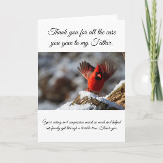 Carte Merci pour prendre soin de mon père Infirmière