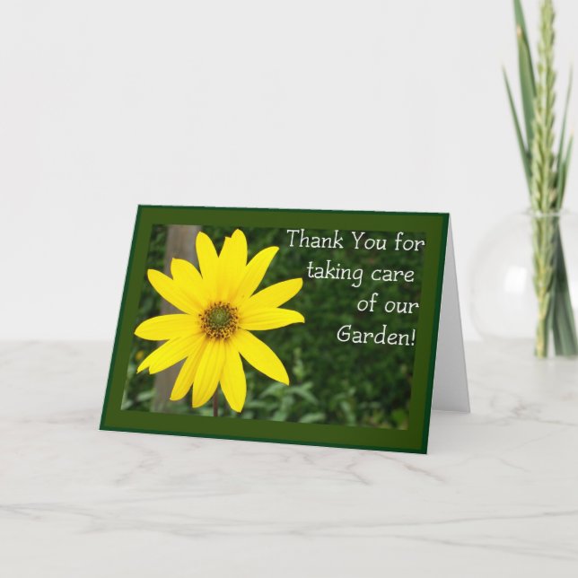 Carte "Merci pour s'occuper de notre jardin" (Devant)