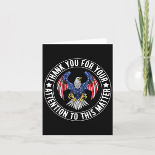 Carte Merci pour votre attention à ce drapeau américain 