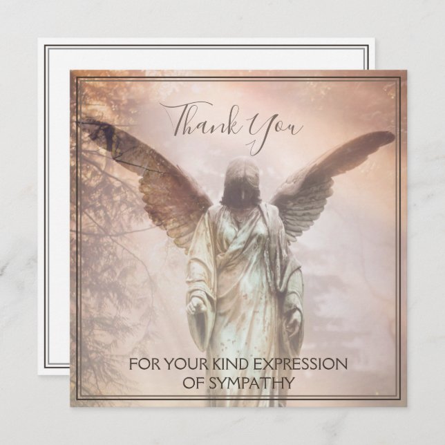 Carte Merci pour votre expression de sympathie (Devant / Derrière)
