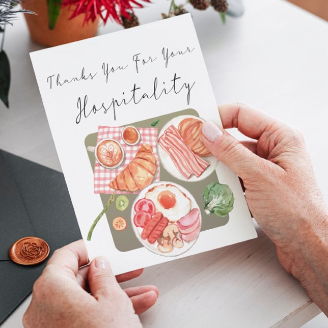 Carte Merci pour votre hospitalité (Créateur téléchargé)