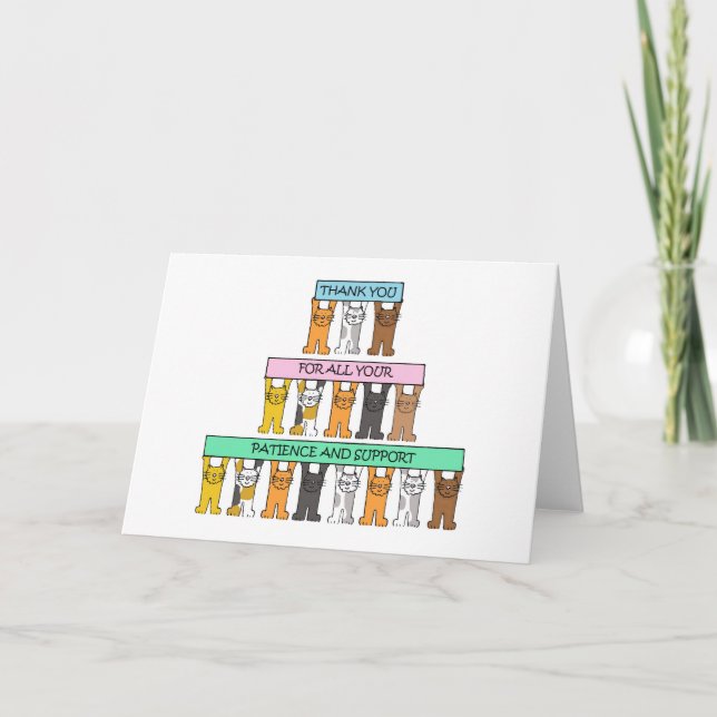 Carte Merci pour votre patience et votre soutien (Devant)