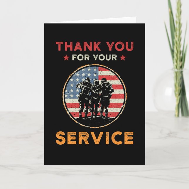 Carte Merci pour votre service (Devant)