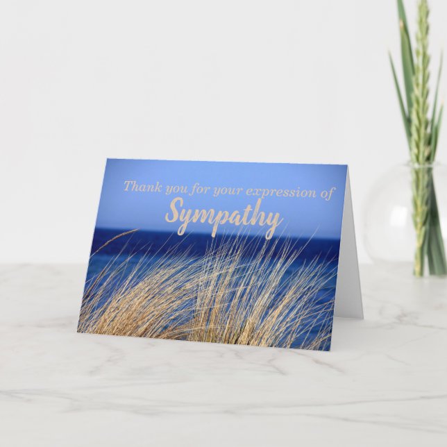 Carte Merci pour votre Sympathie (Devant)