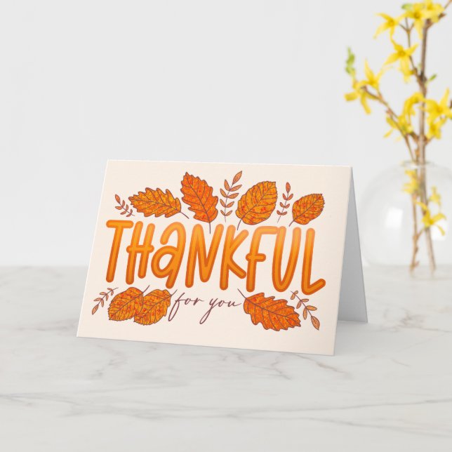 Carte Merci pour vous Automne Salutation de grâces (Fleur jaune)