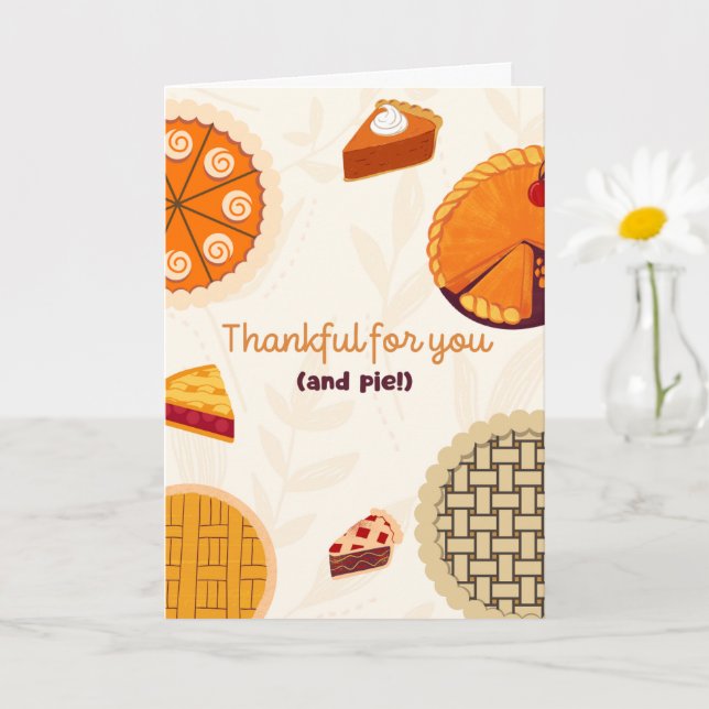 Carte Merci pour vous et tarte grâces (Petite plante)