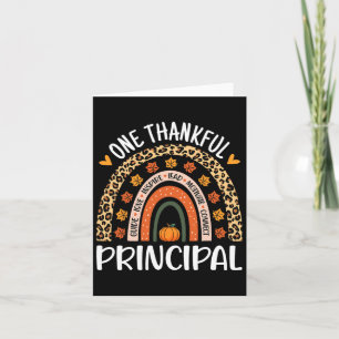 Carte Merci Principal Thanksgiving Rainbow Leopard Pr