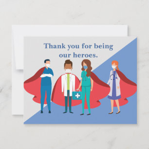 Carte Merci Professionnels de la santé Héros Docteur Inf