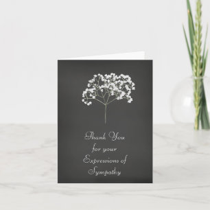 Carte Merci respiratoire du bébé noir et blanc frappant