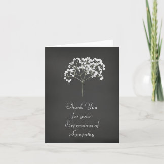 Carte Merci respiratoire du bébé noir et blanc frappant