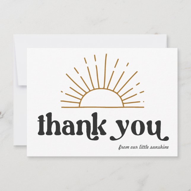 Carte Merci rétro Sunshine (Devant)