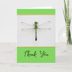 Carte Merci Toute occasion avec libellule et or