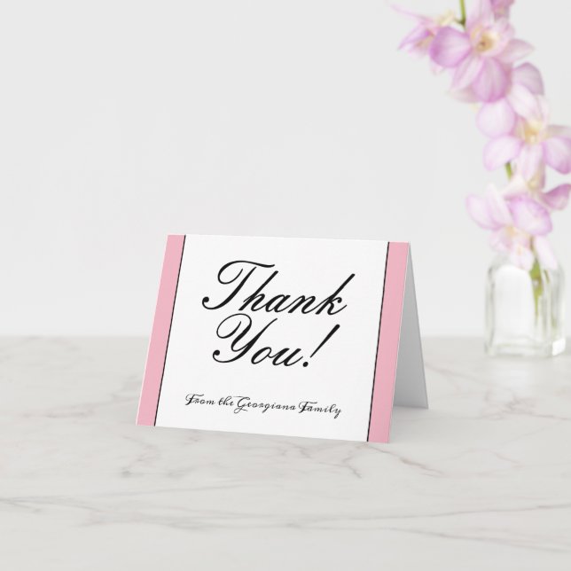 Carte "Merci" traditionnel et à l'ancienne ! (Orchidée)