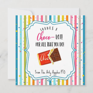 Carte Merci un chocolat-lot pour tout ce que vous faites