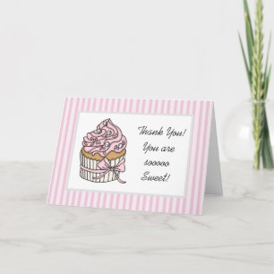Carte Merci   Vous êtes le gâteau rose doux