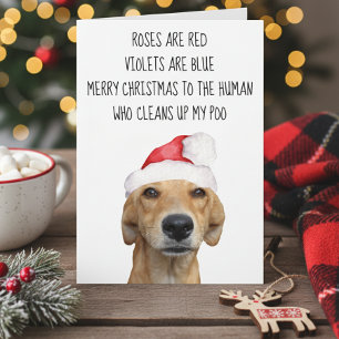 Carte Merde Noël du chien drôle