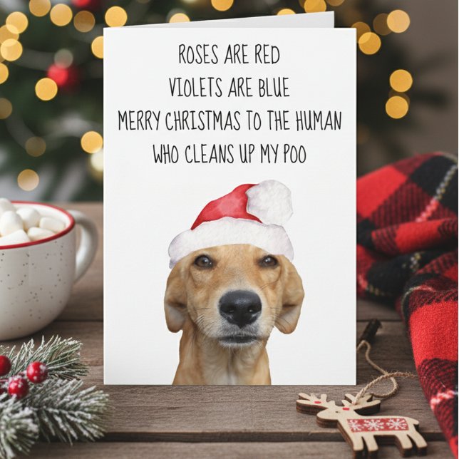 Carte Merde Noël du chien drôle (Créateur téléchargé)