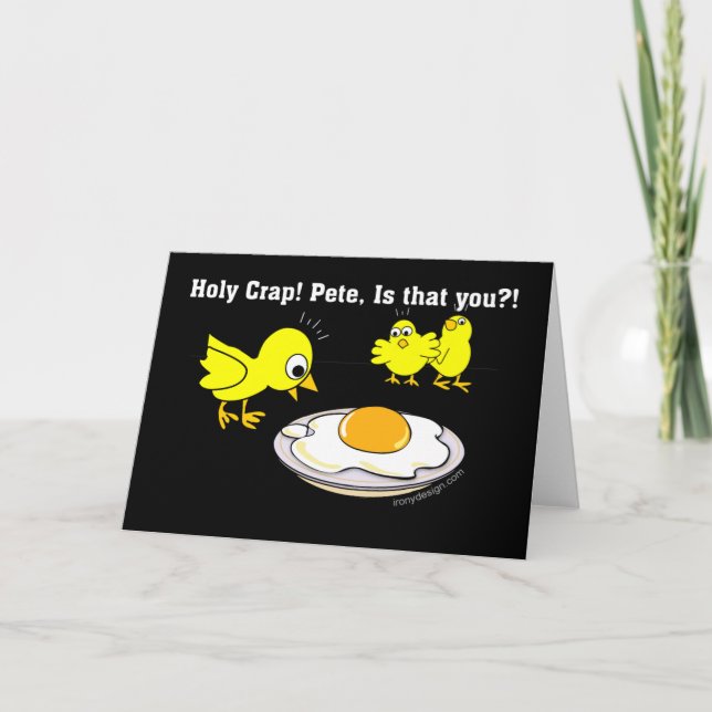 Carte Merde sainte ! Oeufs drôles de Peter (Devant)