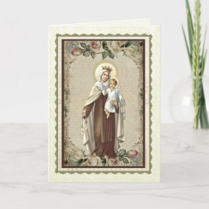 Carte Mère bénie religieuse Mary notre Madame le mont