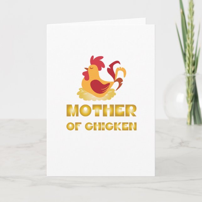 Carte Mère Du Poulet Drôle Les Cadeaux De La Fête Des Mè (Devant)