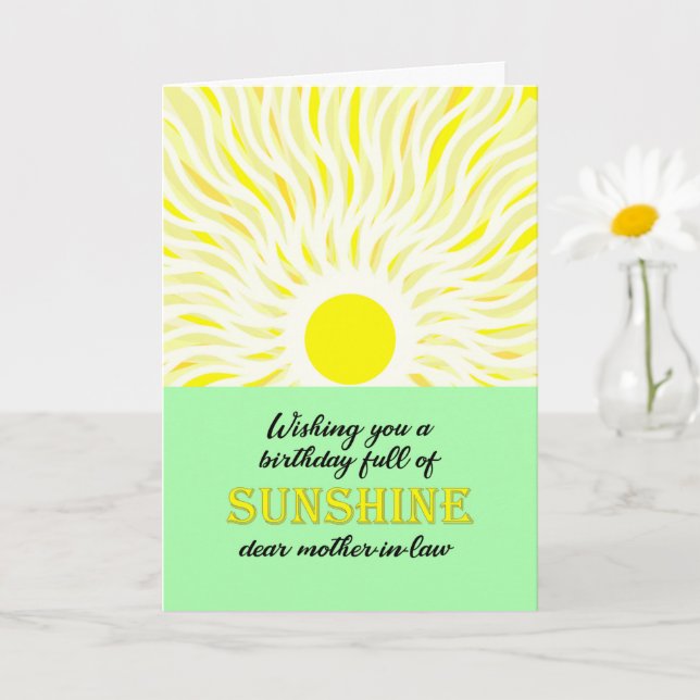 Carte Mère en droit Anniversaire Bright Sunshine Card (Petite plante)