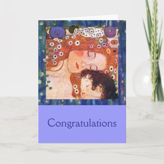 Carte Mère et enfant par Klimt (Devant)