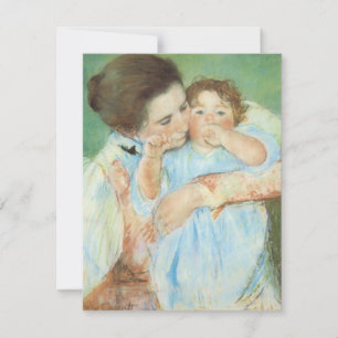 Carte Mère et enfant par Mary Cassatt, Art Vintage
