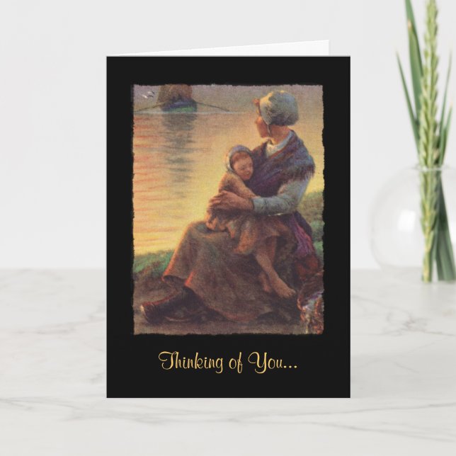 Carte Mère et fille sur le rivage (Devant)