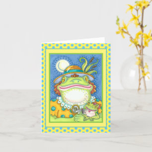 Carte MÈRE FROG & BÉBÉ FROGETT FAMILLE AIMER Funny Blank