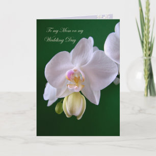 Carte mère mariage.Merci avec orchidée