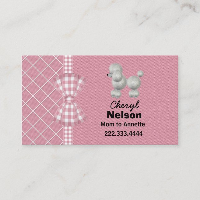 Carte mère Pink and White Poodle (Devant)