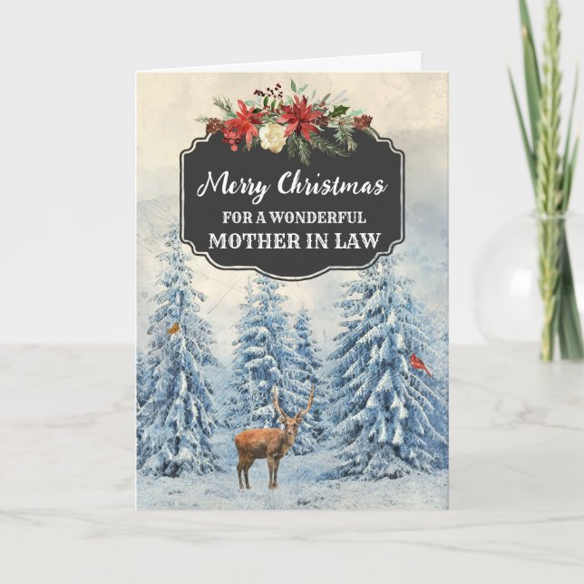 Carte Mère rustique en droit Joyeux Noël (Devant)