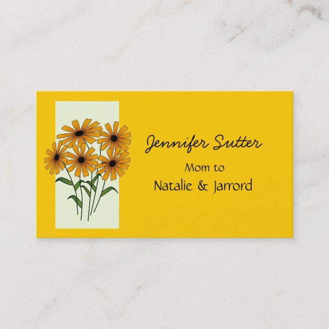 Carte mère Suzanne Flowers Jaune Doré (Devant)